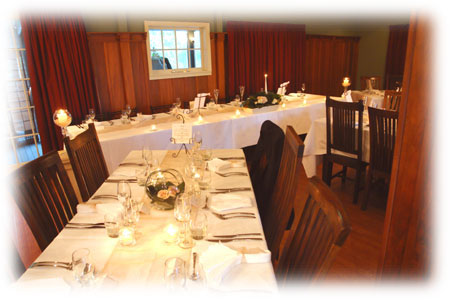 Candle-lit table setting