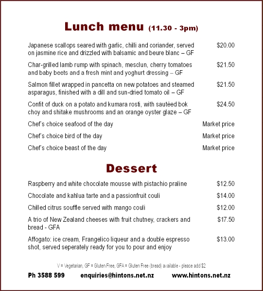 lunch menu page 2